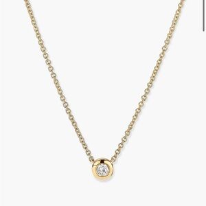 Mejuri Gold Single Diamond Necklace